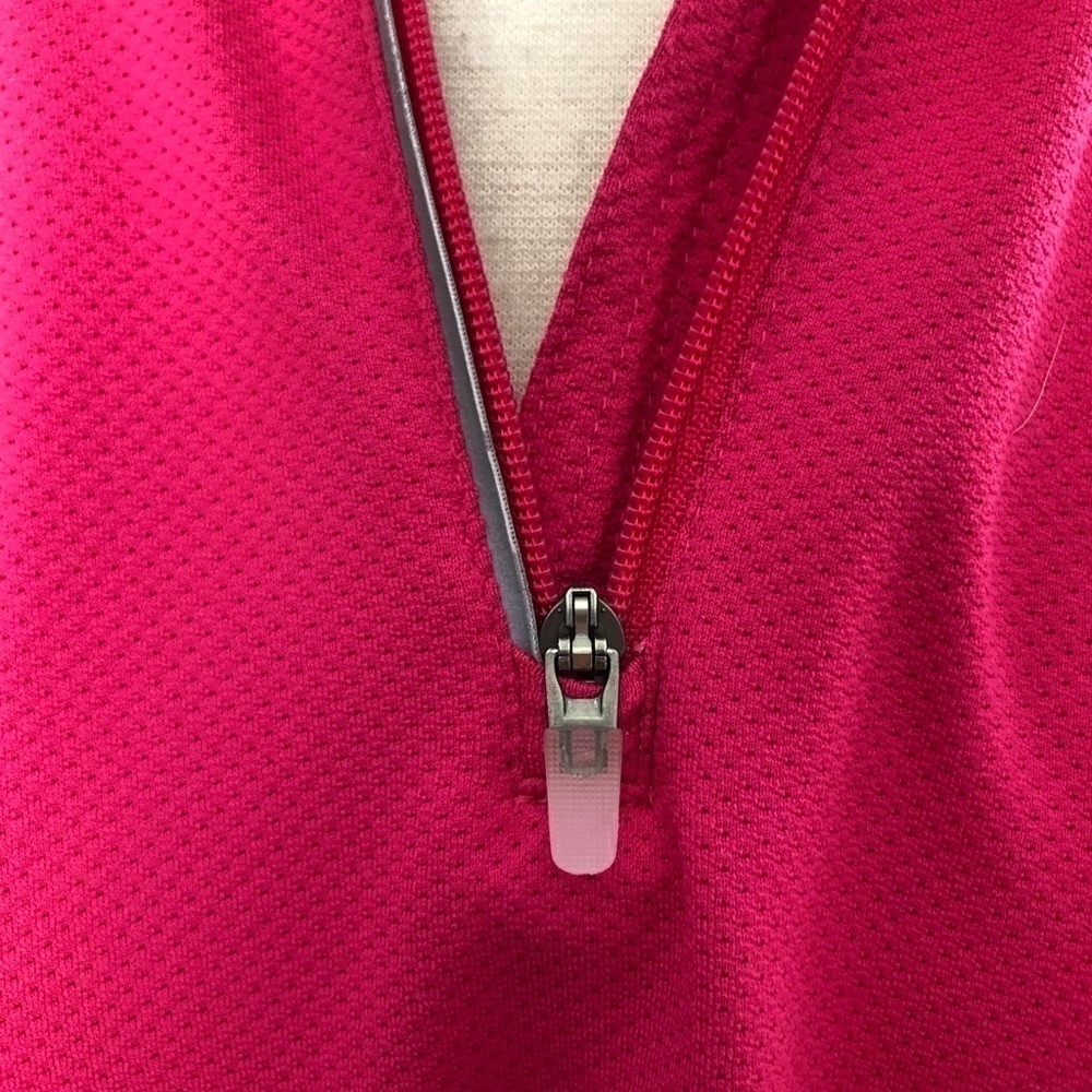 NIKE Athletic Running Mesh Insert Top Women's size M Pink 1/4 Zip Pullover - Picture 7 of 10